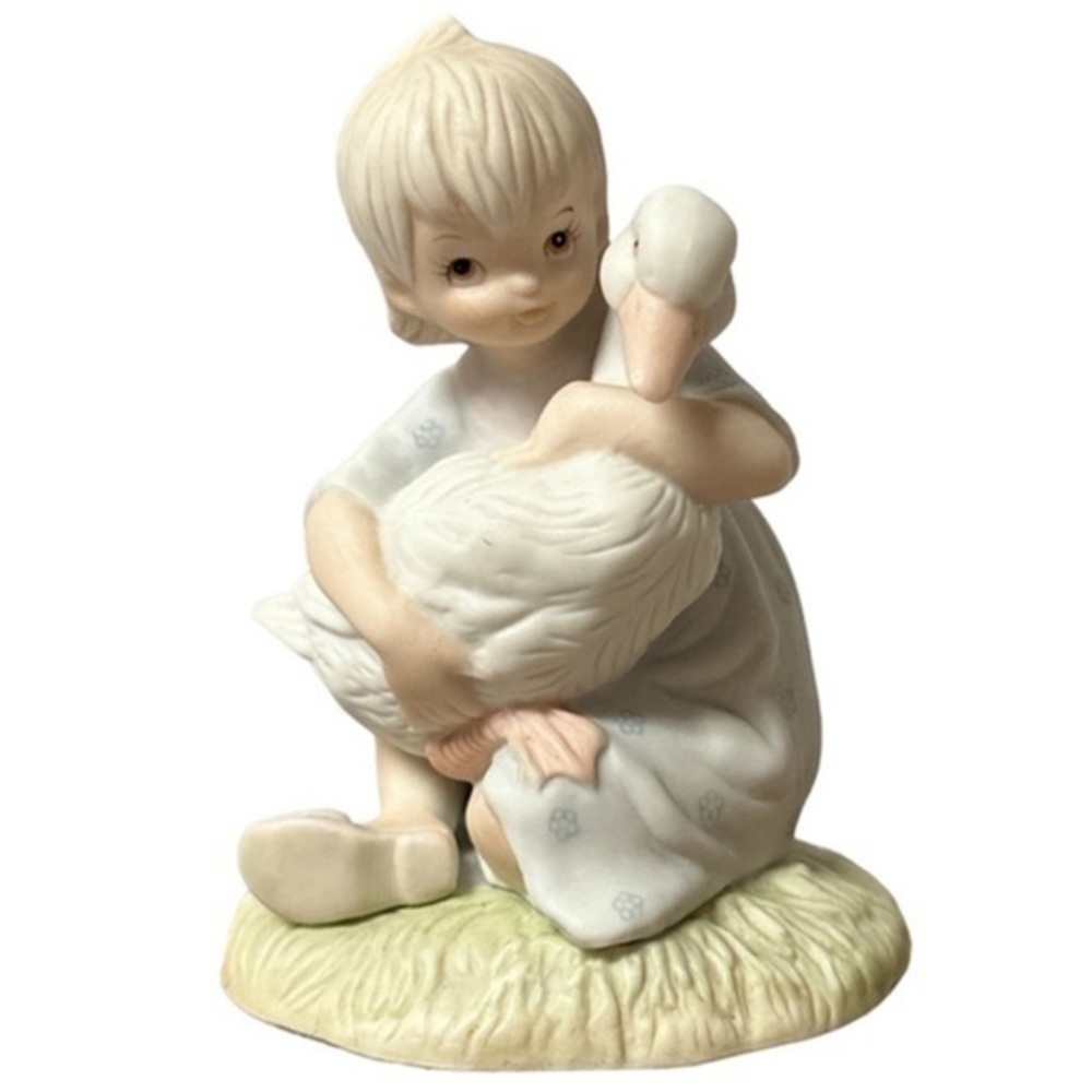Lefton‎ Christopher Collection Figurine Vintage Young Boy with Duck